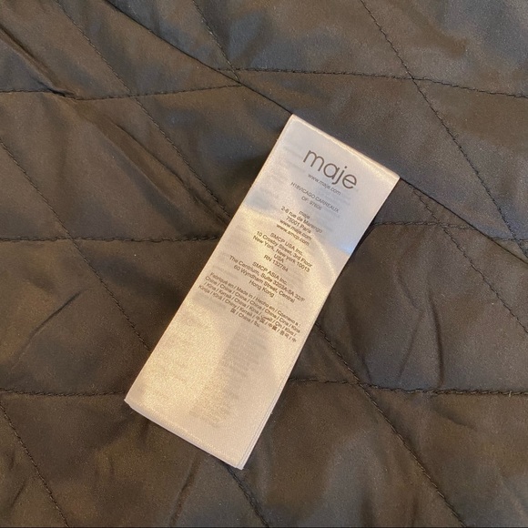 Maje Plaid Quilted Lining Shirt Jacket - Picture 4 of 7